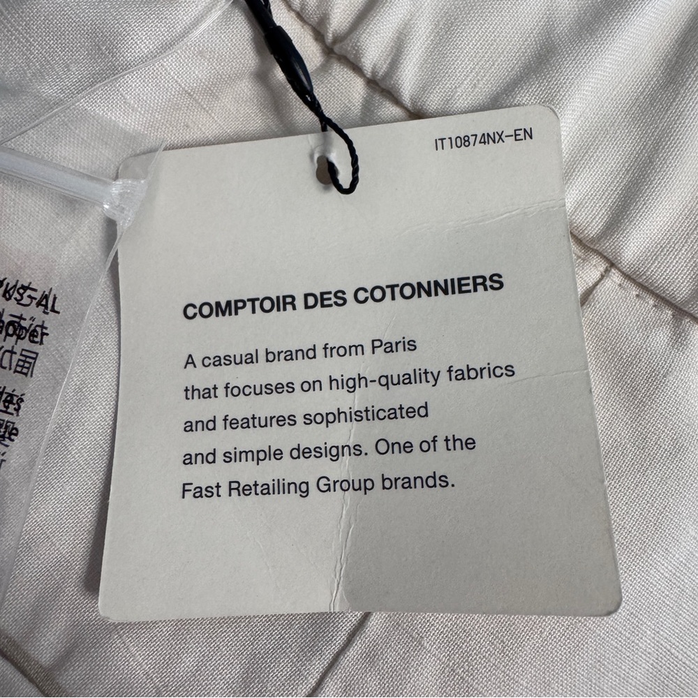SOLD! Uniqlo Linen Blend Barrel Leg Pants M Off White - Picture 6 of 10